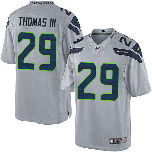 Men's Limited Earl Thomas III Nike Jersey Grey Alternate - #29 NFL Seattle Seahawks